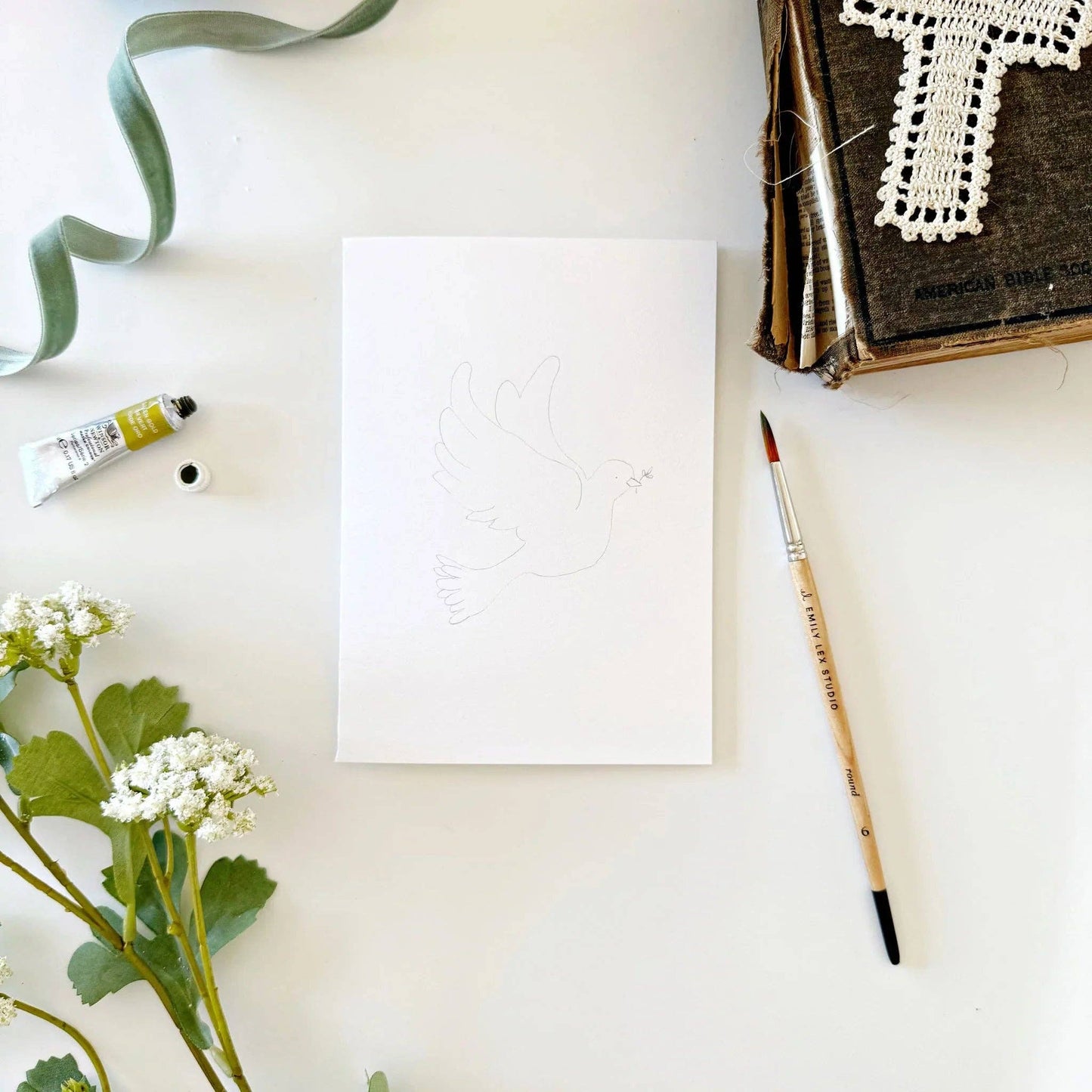 He is risen paintable watercolor notecard set