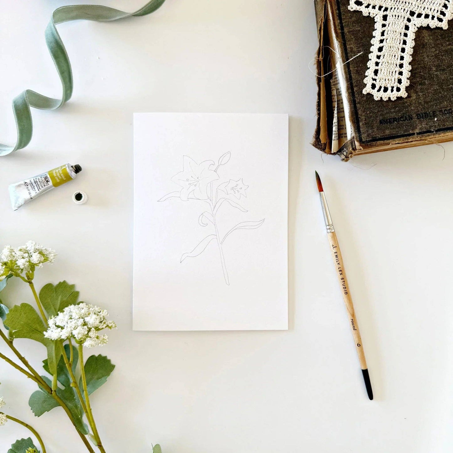 He is risen paintable watercolor notecard set