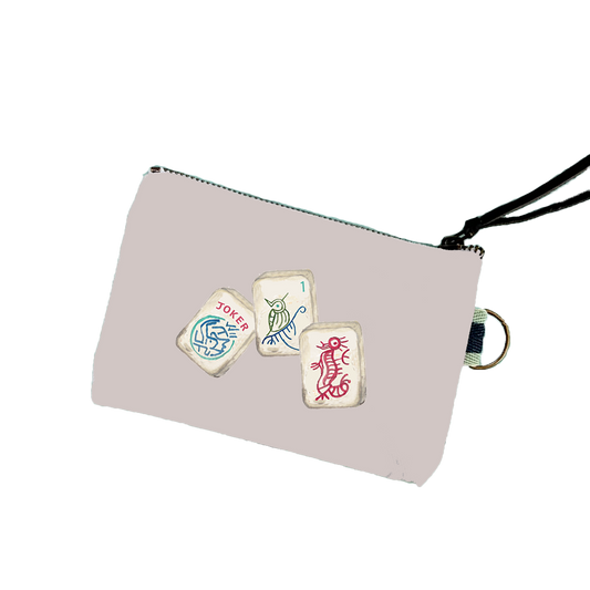 Three mahjong tiles mini zip