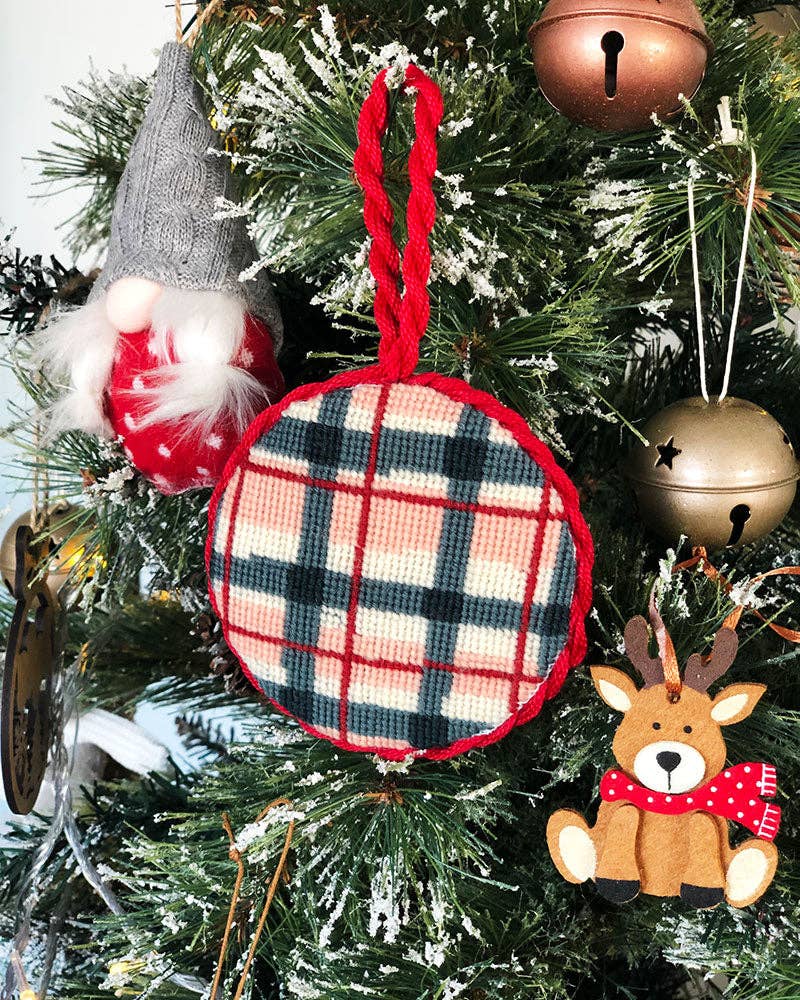 Winter Lodge Needlepoint Ornament Kit