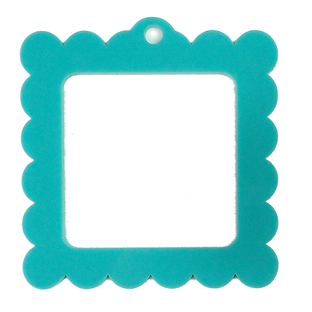 Bag Tag: Small Scallop Square
