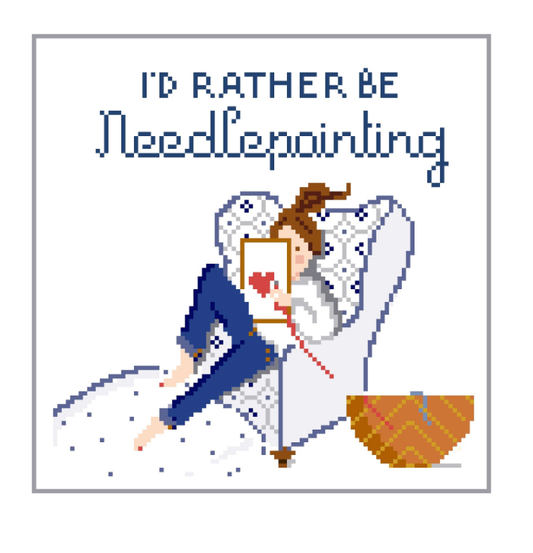 I'd Rather Be Needlepointing Canvas