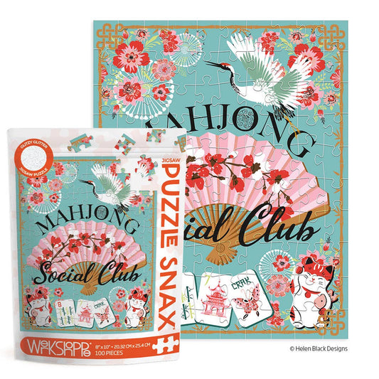 Mahjong Social Club 100 Piece Puzzle Snax, Mother's Day Gift