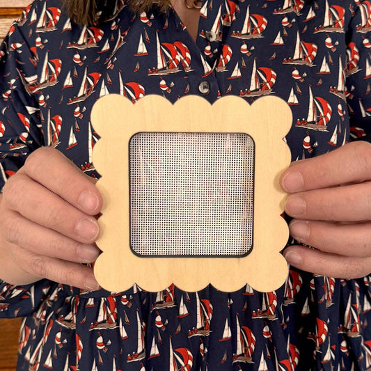 Scallop Square Small Needlepoint Stretcher Frame