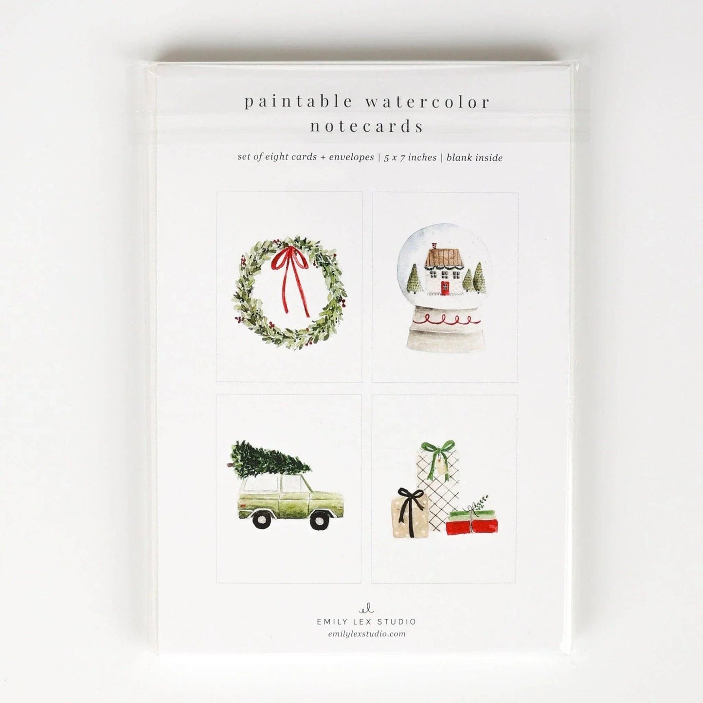 Christmas cheer paintable watercolor notecard set