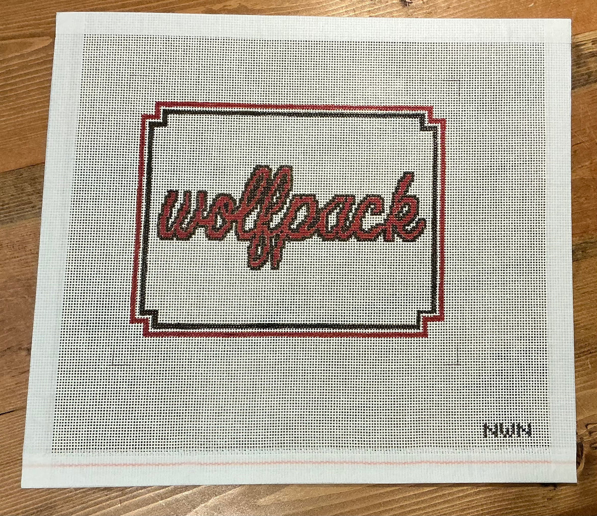 Wolfpack Needlepoint Clutch Canvas - 6x7