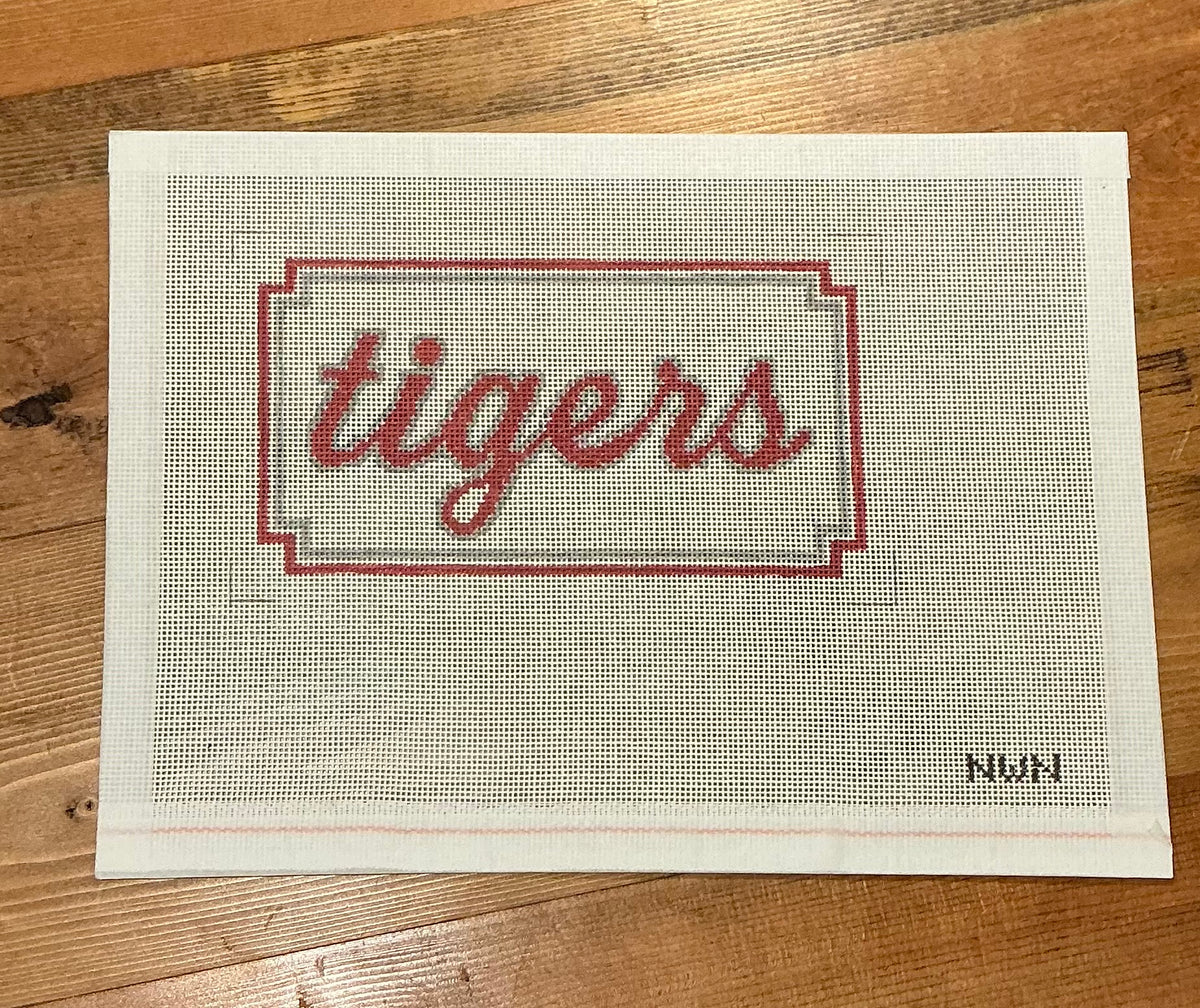 Tigers Needlepoint Clutch Canvas - 4x7