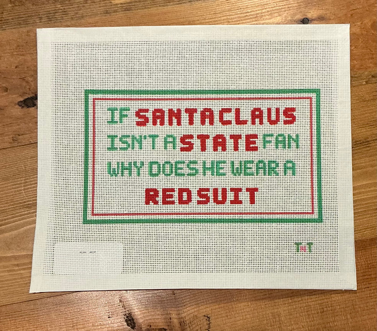 Santa is a State Fan Canvas