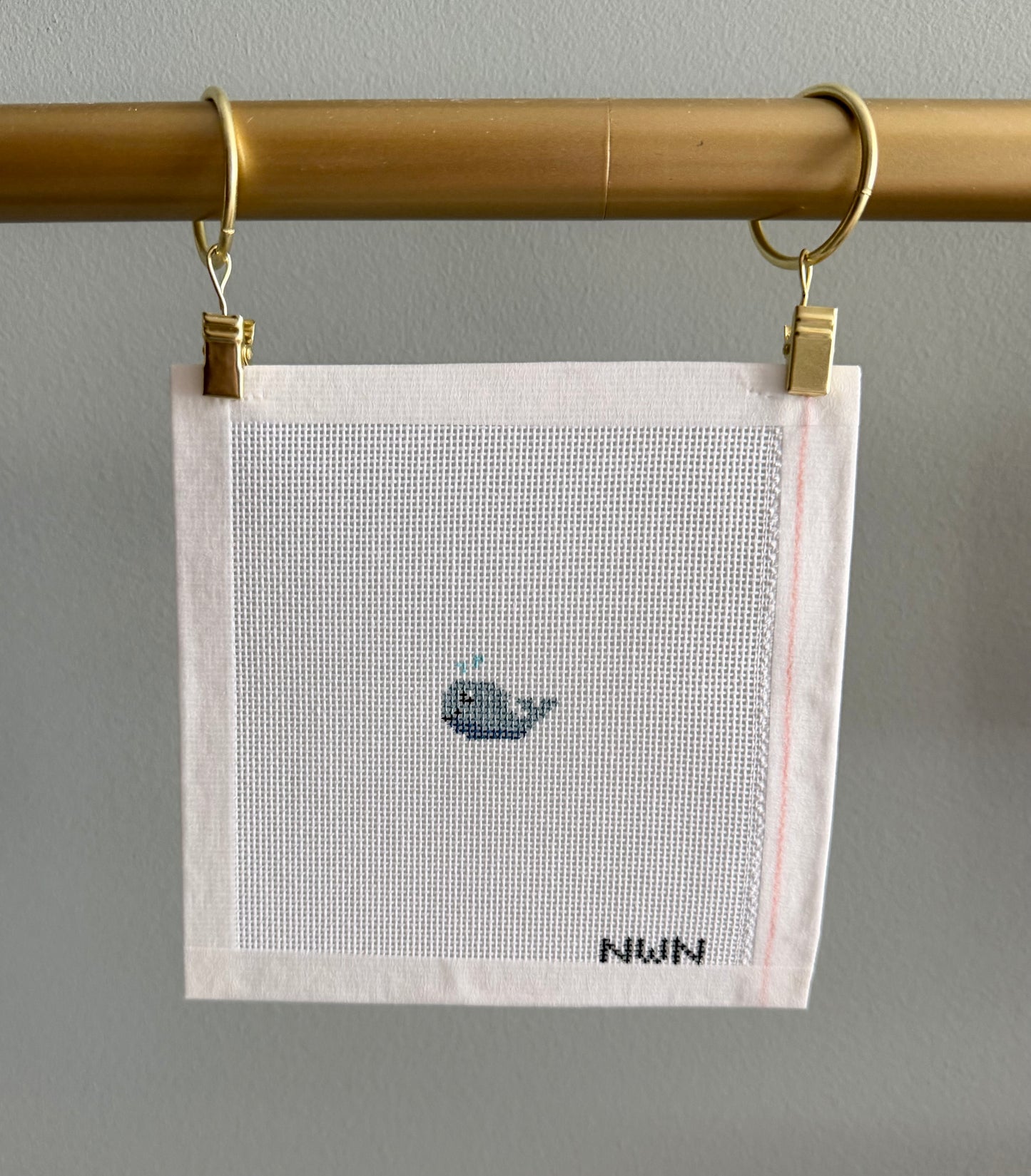 Mini Whale Needlepoint Canvas