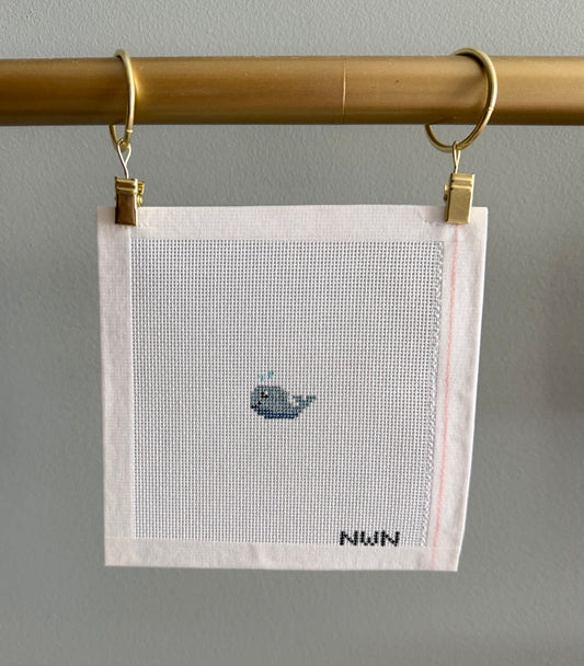 Mini Whale Needlepoint Canvas