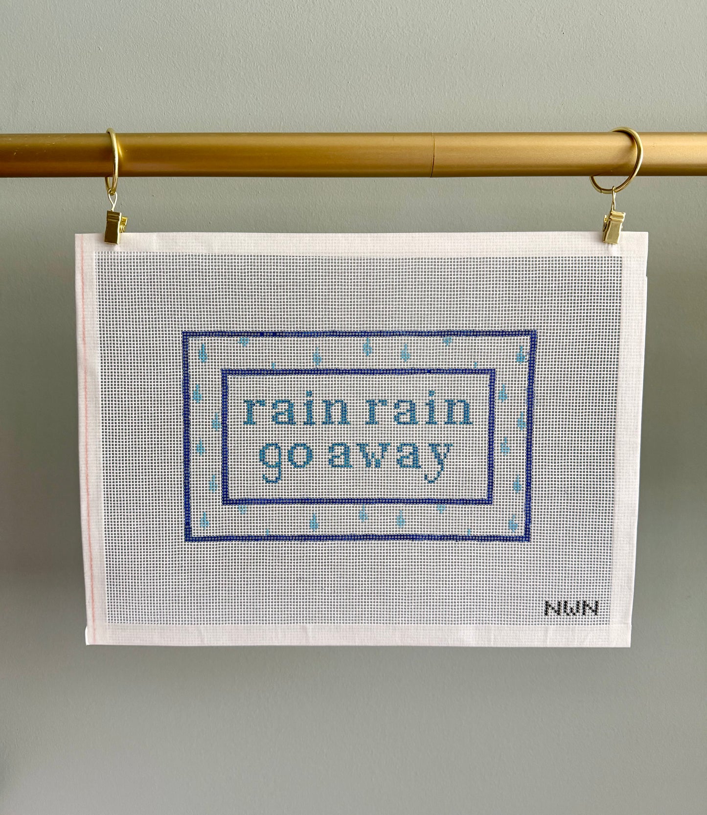 Rain, Rain Go Away Needlepoint Canvas