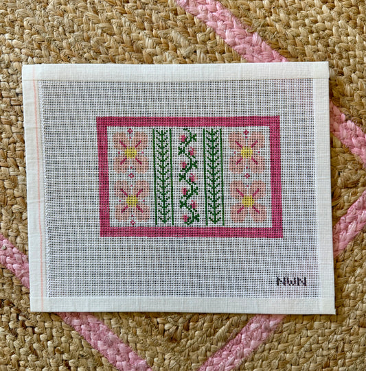4x6 Pink Floral Motif Canvas