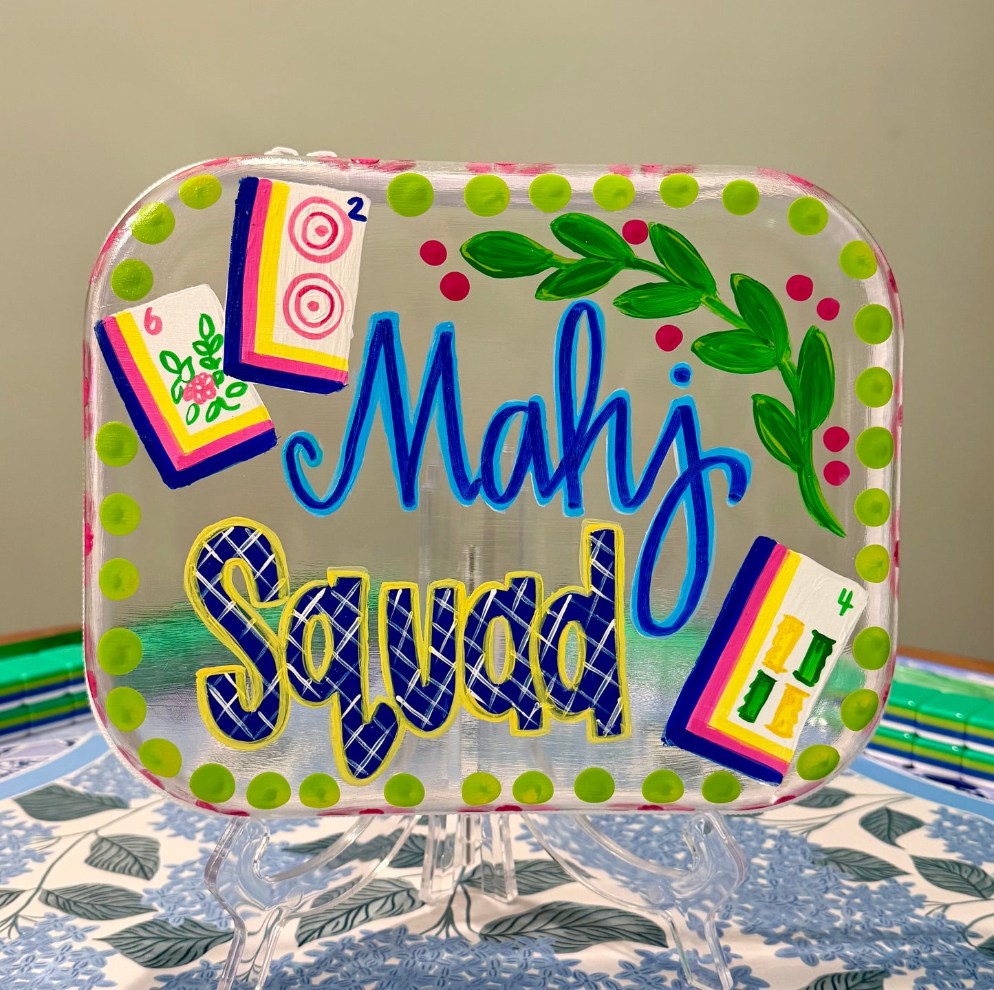 10 in Hand Painted Mahj Accessory Case