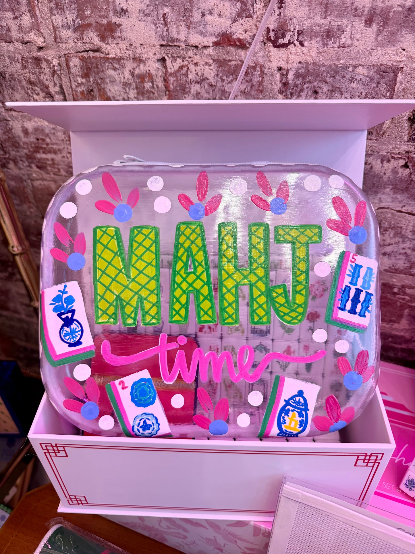 10 in Hand Painted Mahj Accessory Case