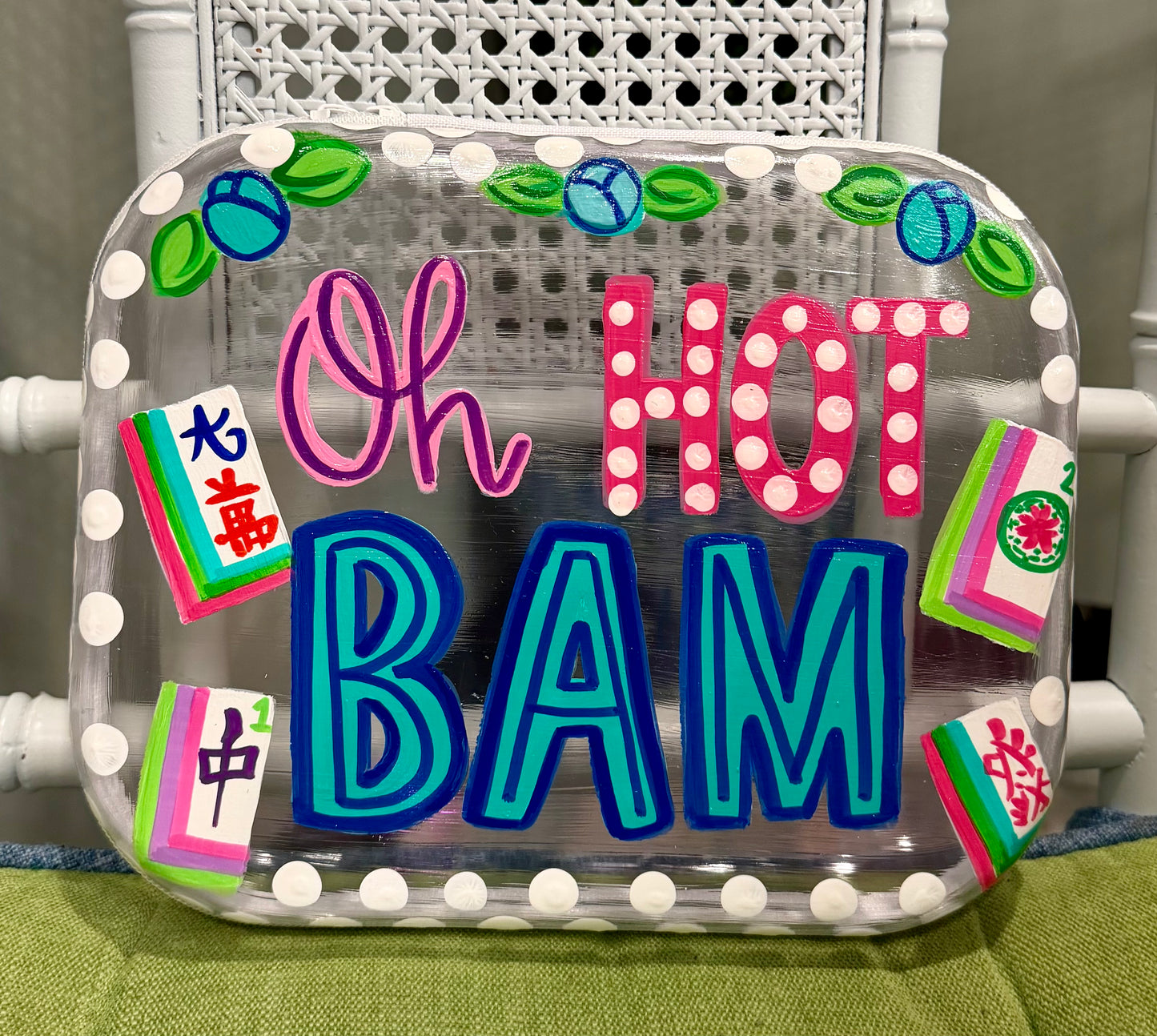10 in Hand Painted Mahj Accessory Case