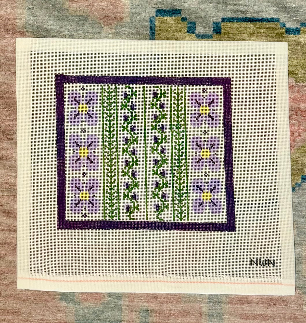 Purple Floral Clutch Canvas