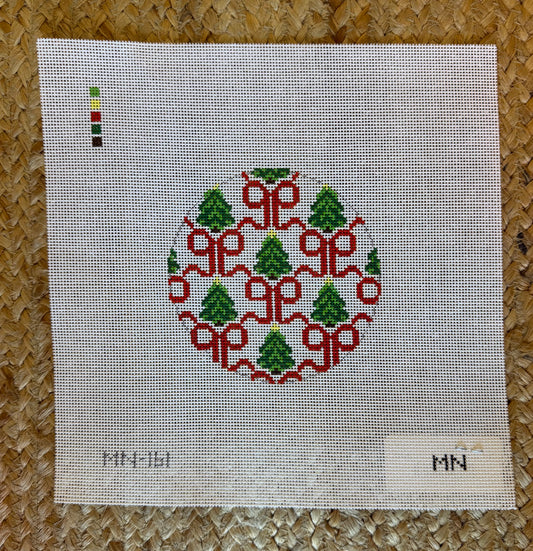 Red Bows & Trees Ornament