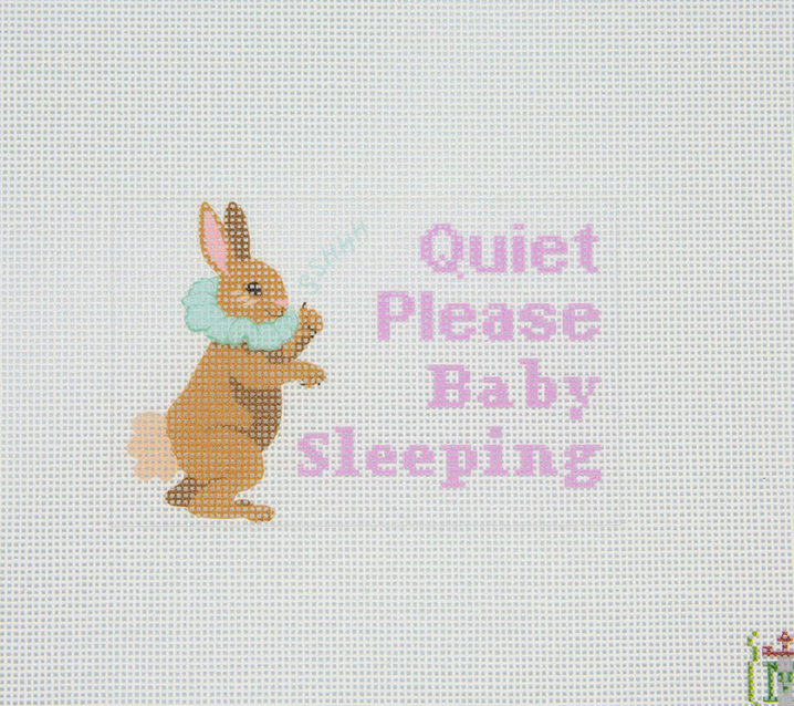 Quiet, Baby Sleeping Needlepoint Canvas