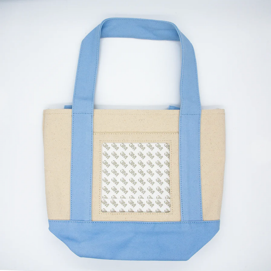 Mini Canvas Tote - Light Blue