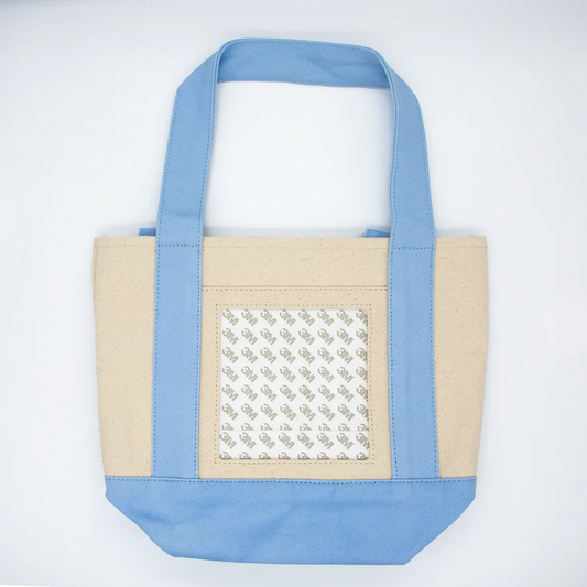 Mini Canvas Tote - Light Blue