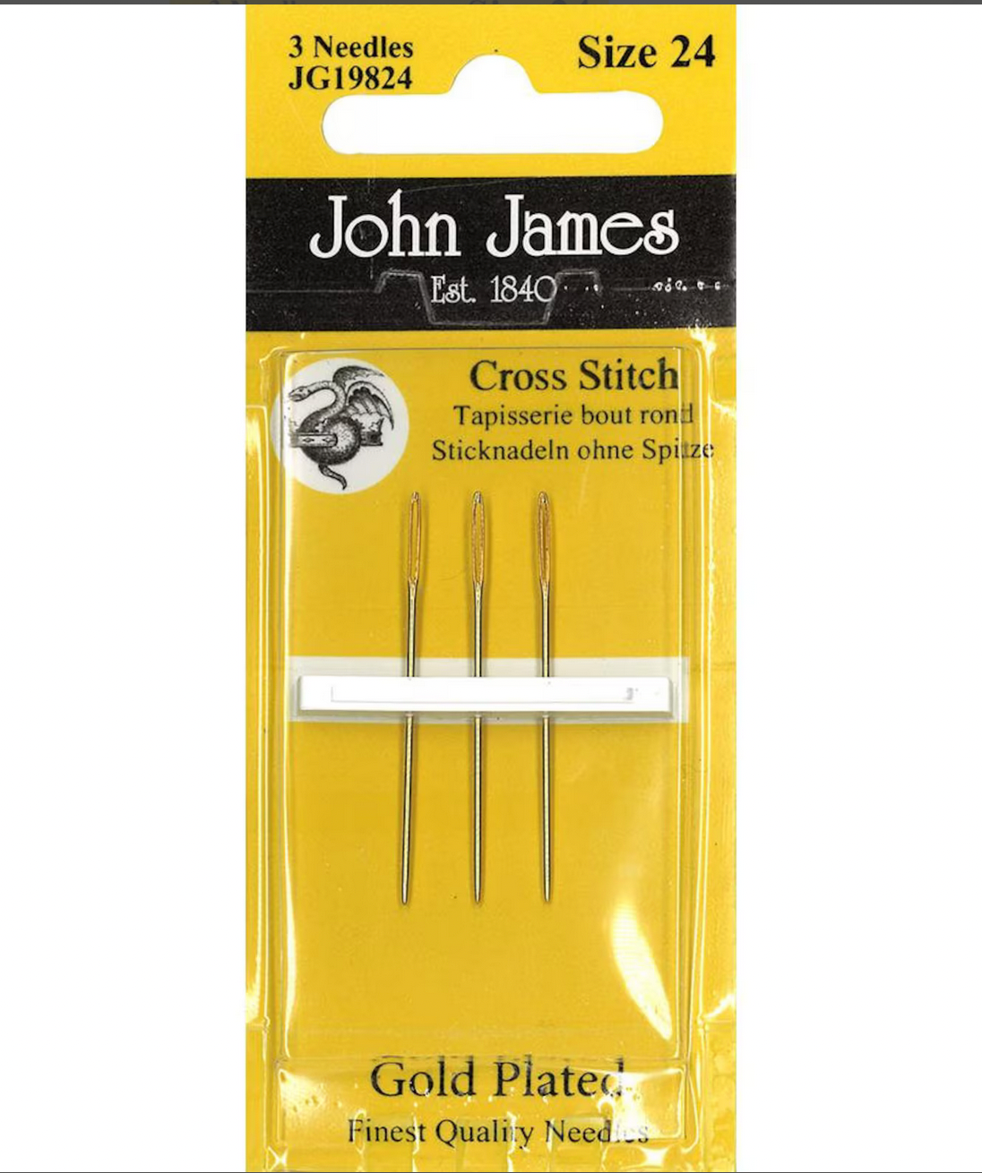 Gold Plated John James Tapestry Needles