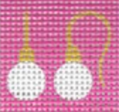 Earrings with Colored Background