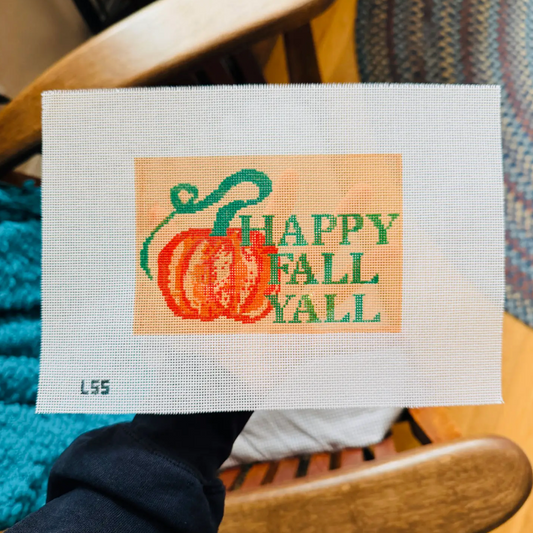 Happy Fall Y'all Needlepoint Canvas