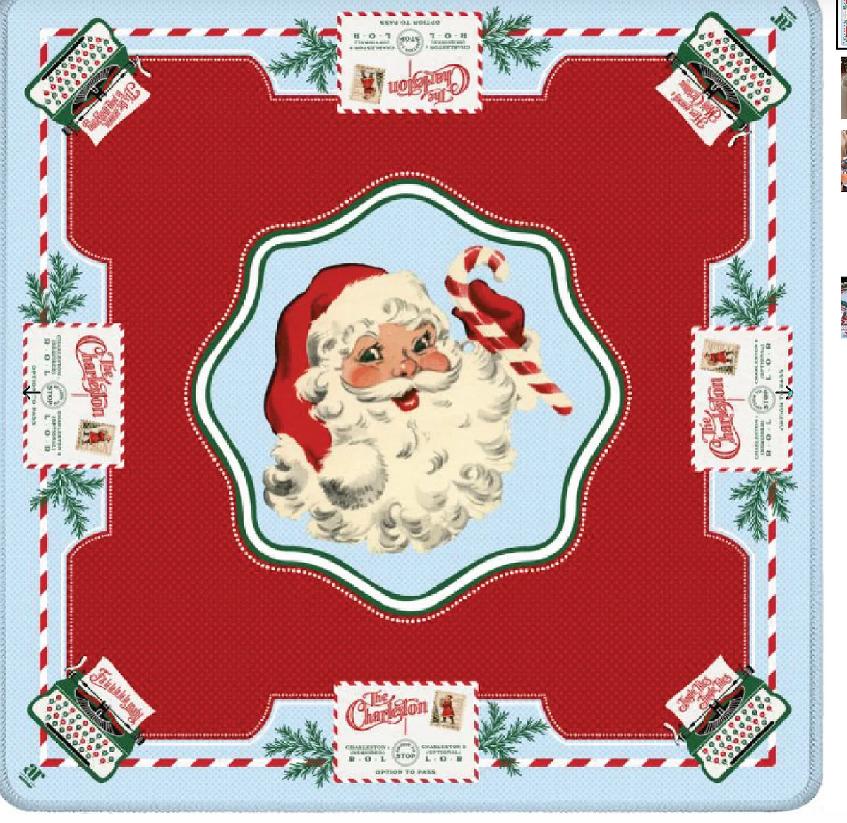 Santa's Mahjong Mail Mahjong Mat