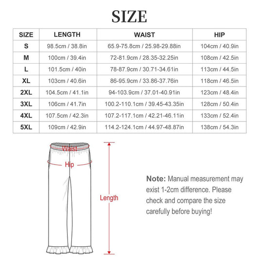Mahjong Ruffle Pajama Pants | Soft Lounge Pants PJS Palm