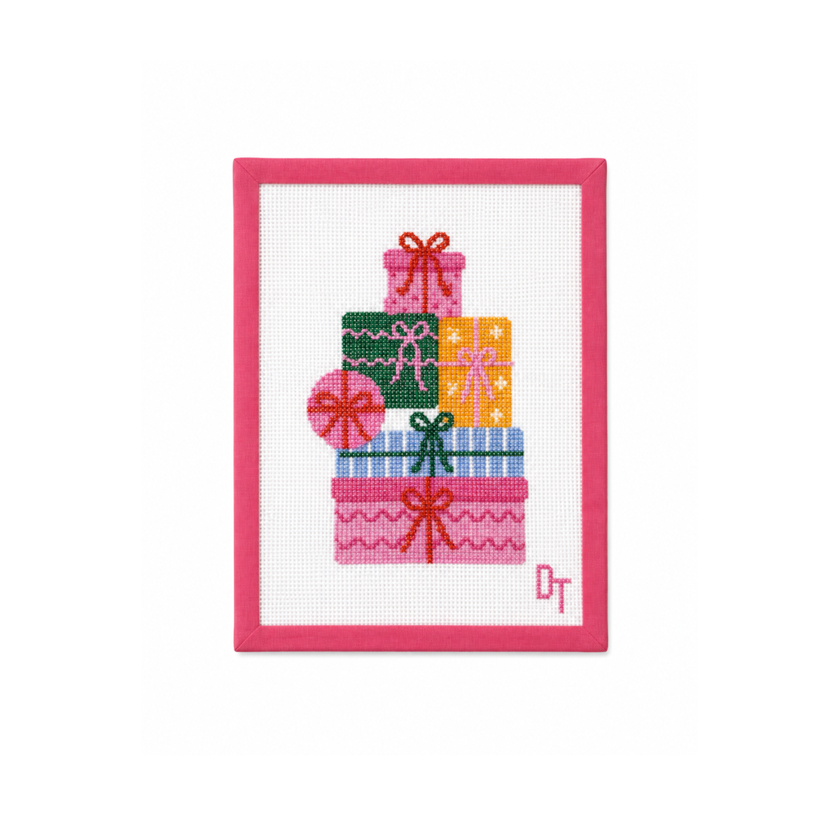 Colorful Gift Stack Needlepoint Canvas