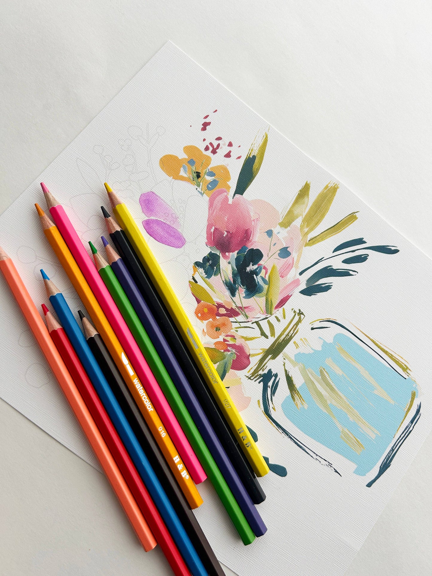12-Color Watercolor Pencil Set for Gentle, Beginner-Friendly Creative Play