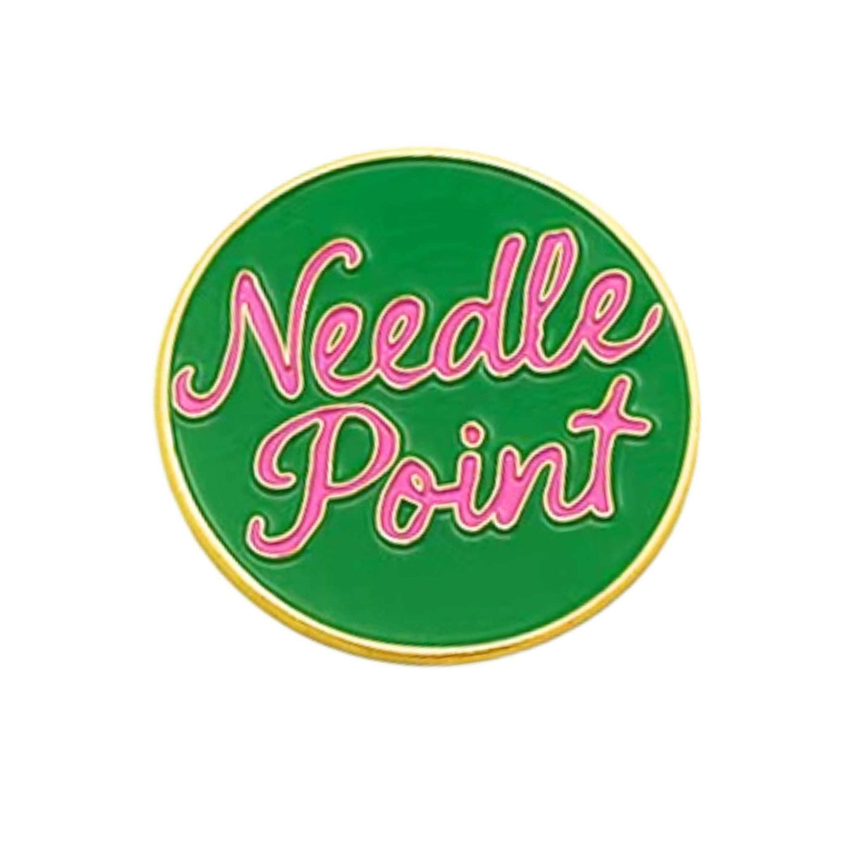 Needlepoint Pink and Green Minder