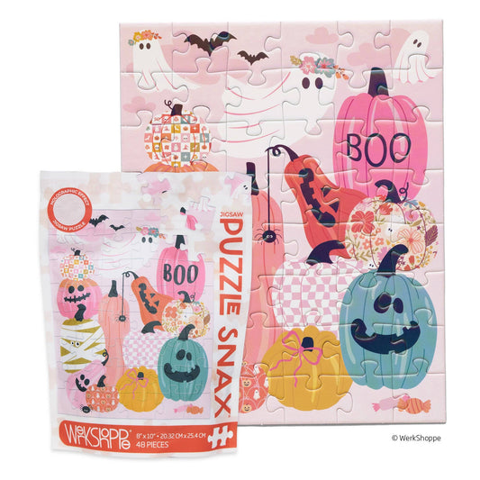 Pumpkin Party 48 Piece Kids Halloween Puzzle Snax