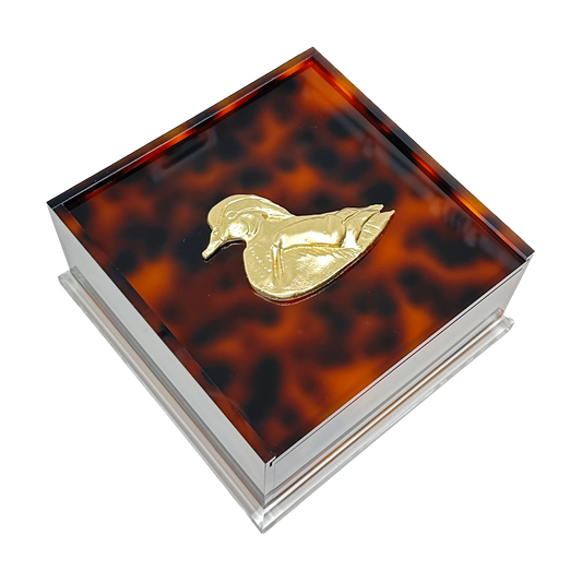 Wood Duck Cocktail Napkin Box