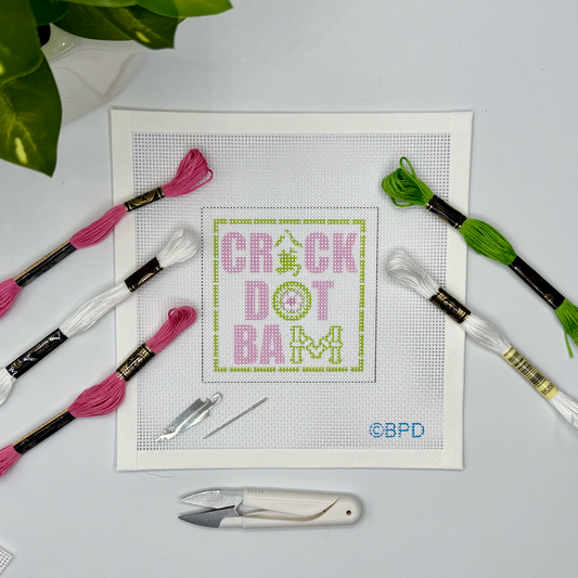 Crack Dot Bam Needlepoint Kit (Mahjong)