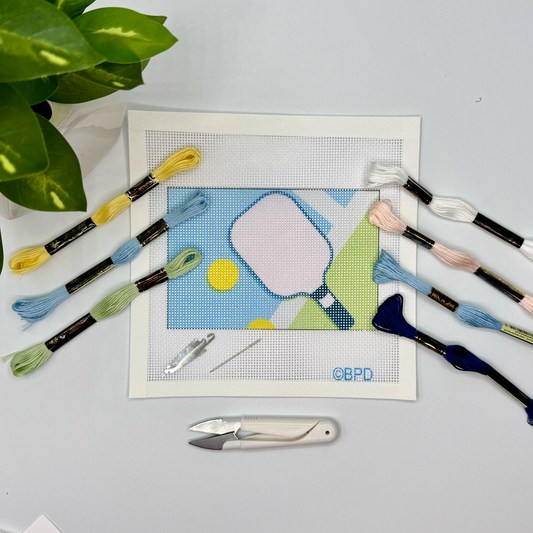 Pickleball Needlepoint Kit (pink paddle)