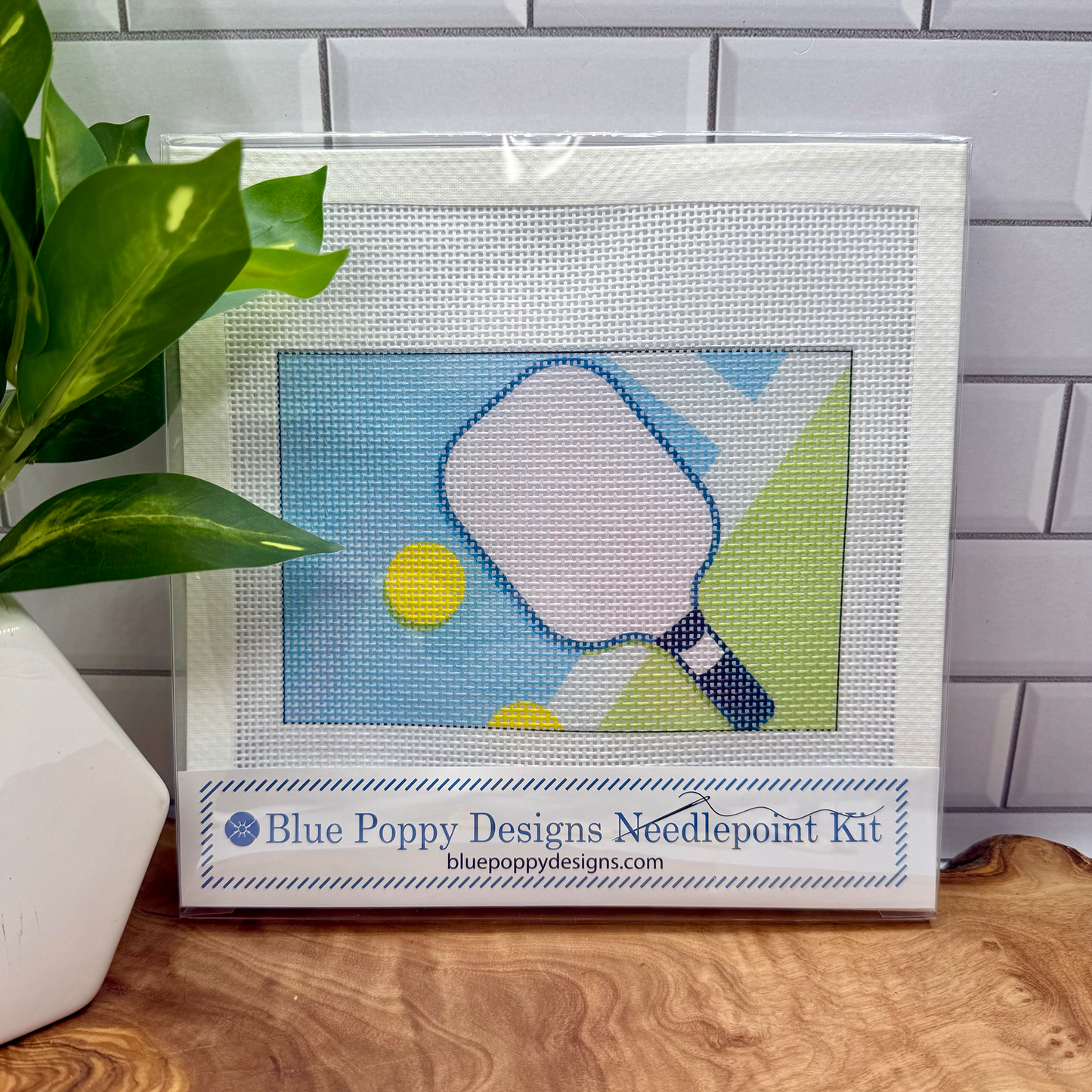Pickleball Needlepoint Kit (pink paddle)