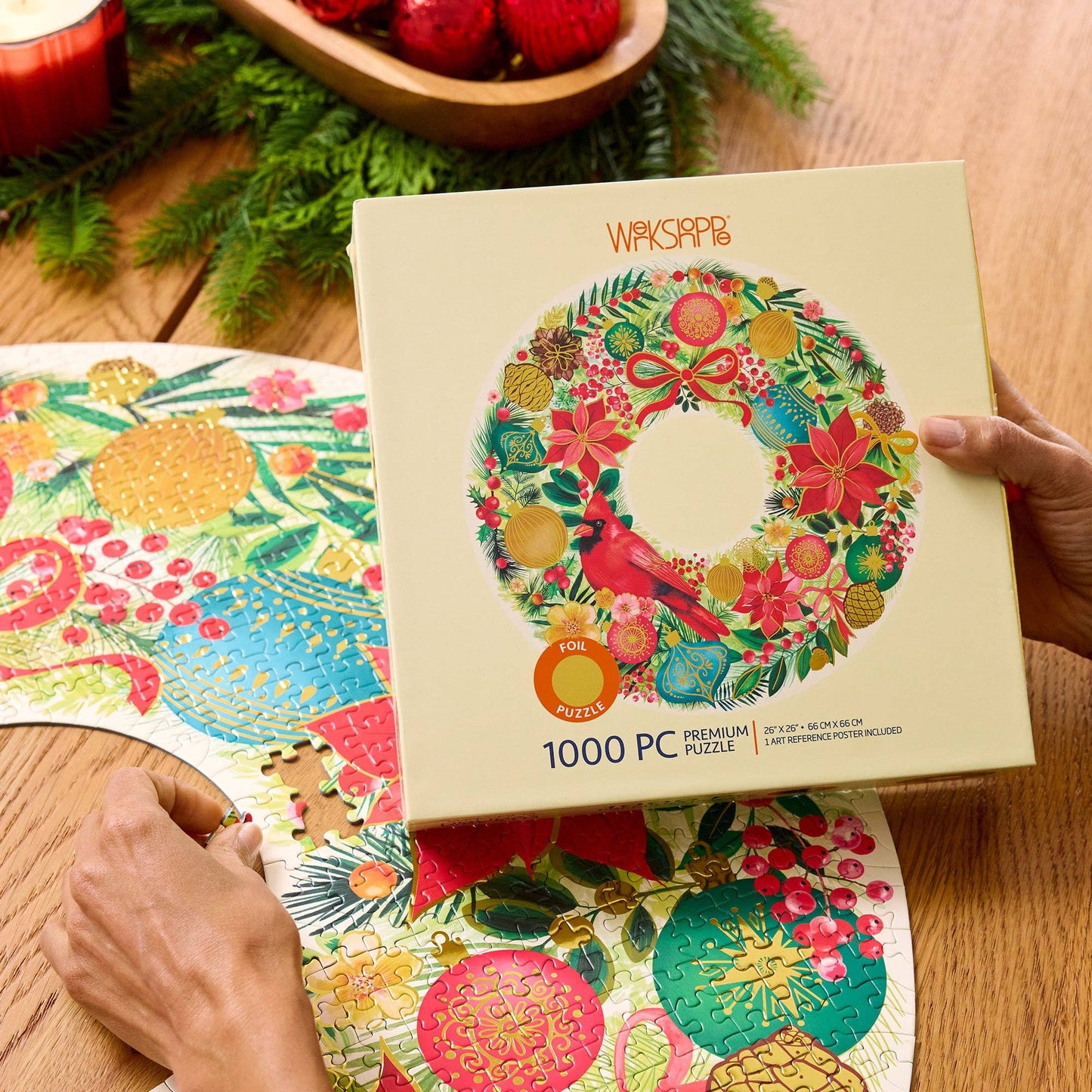 Holiday Wreath 1000 Piece Christmas Puzzle