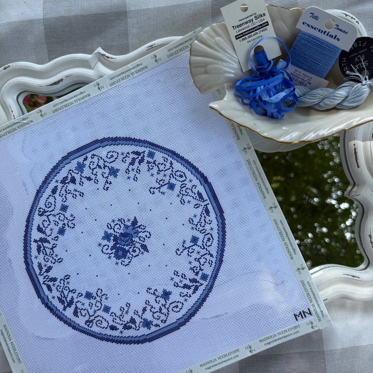 Blue China Plate Canvas