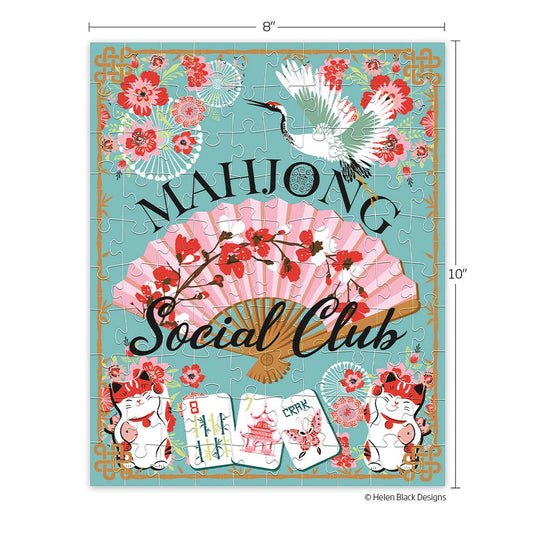 Mahjong Social Club 100 Piece Puzzle Snax, Mother's Day Gift