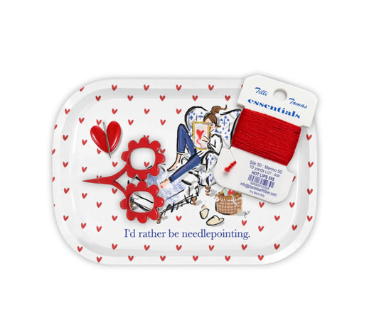 I'd Rather Be Needlepointing Metal Catchall Tray (Pre-Order)