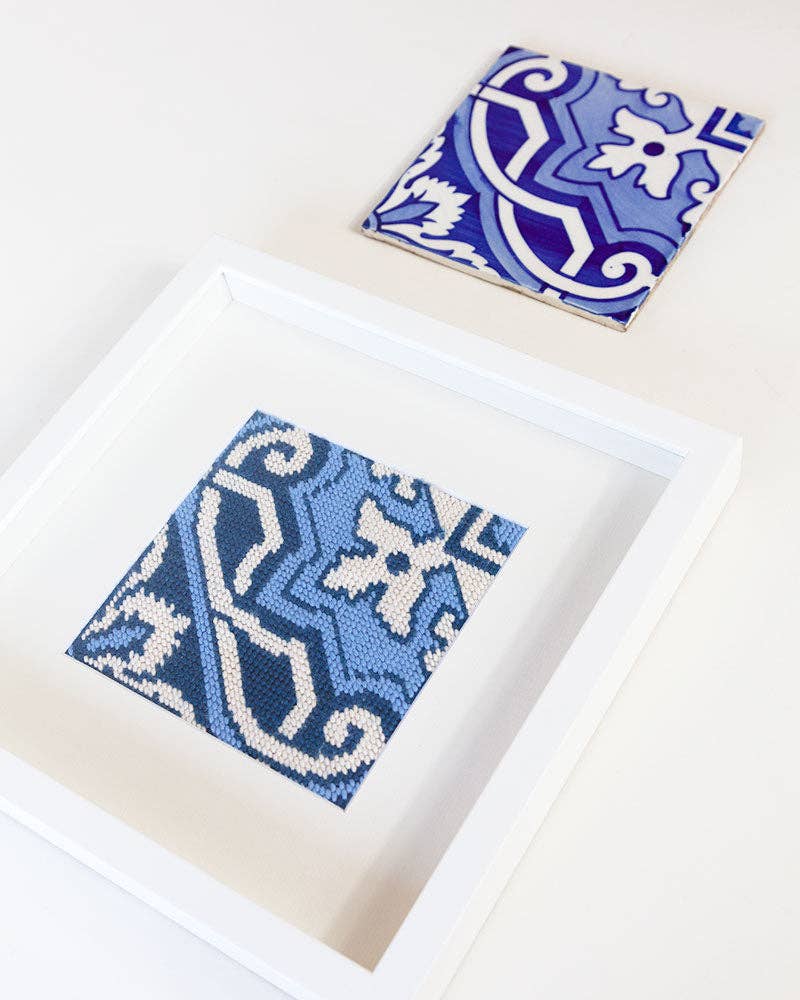 Portuguese Tile Needlepoint Kit: Fontainhas