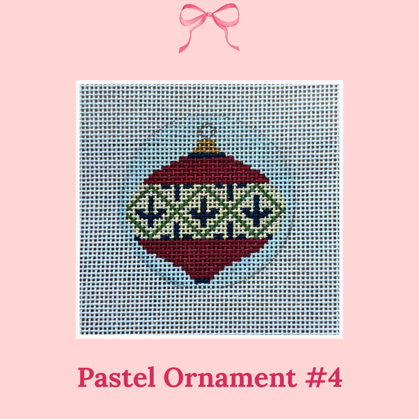 Pastel Ornaments on 18 Mesh