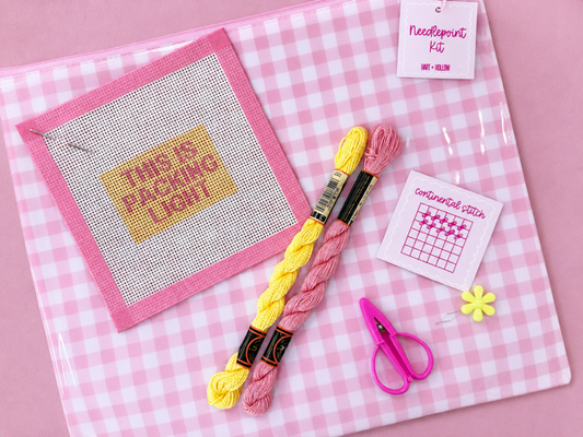 Packing Light Luggage Tag Needlepoint Kit