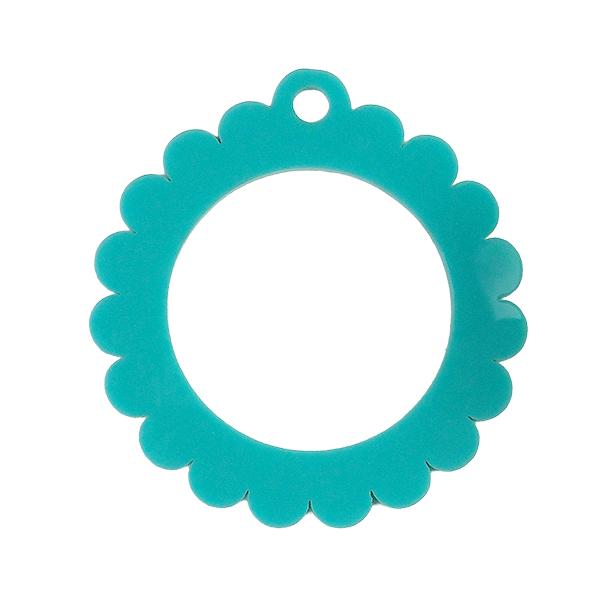 Bag Tag: Small Scallop Round