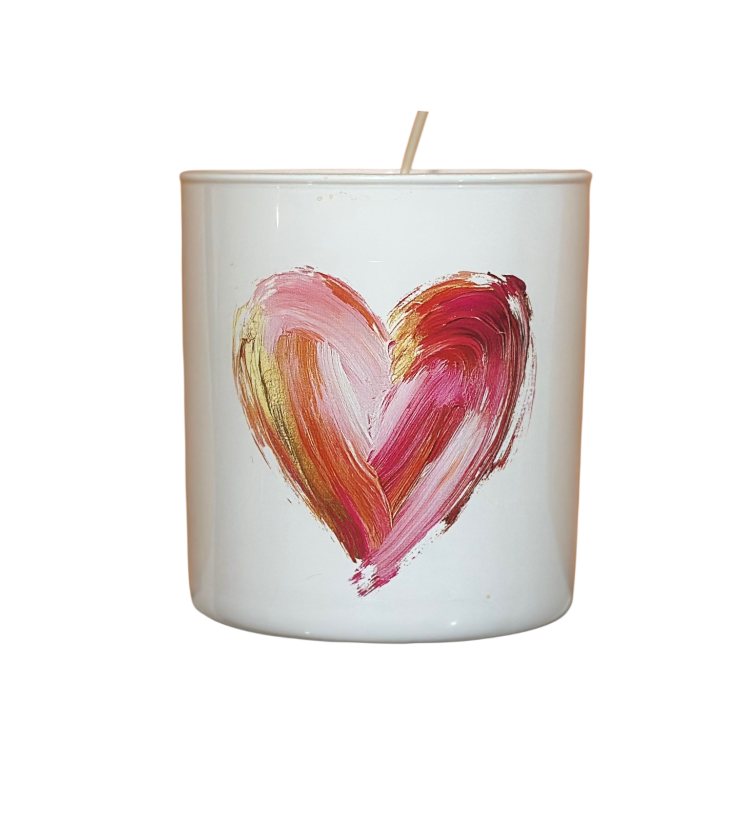 MahJong Time White Glass Candle