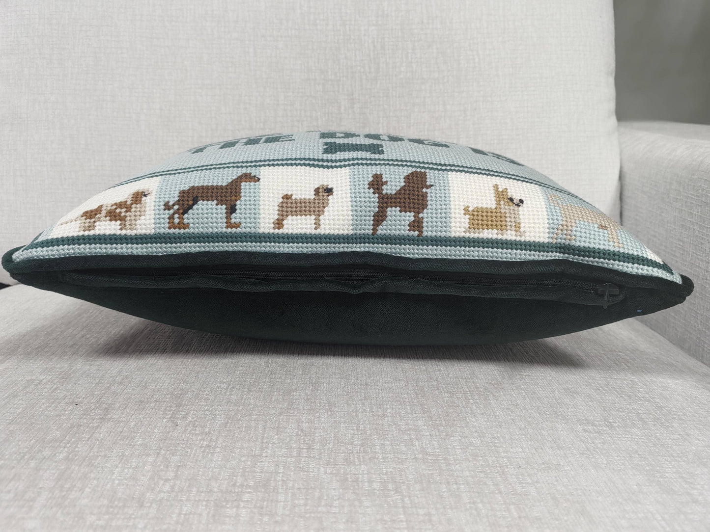 Home is Where the Dog is Needlepoint Pillow
