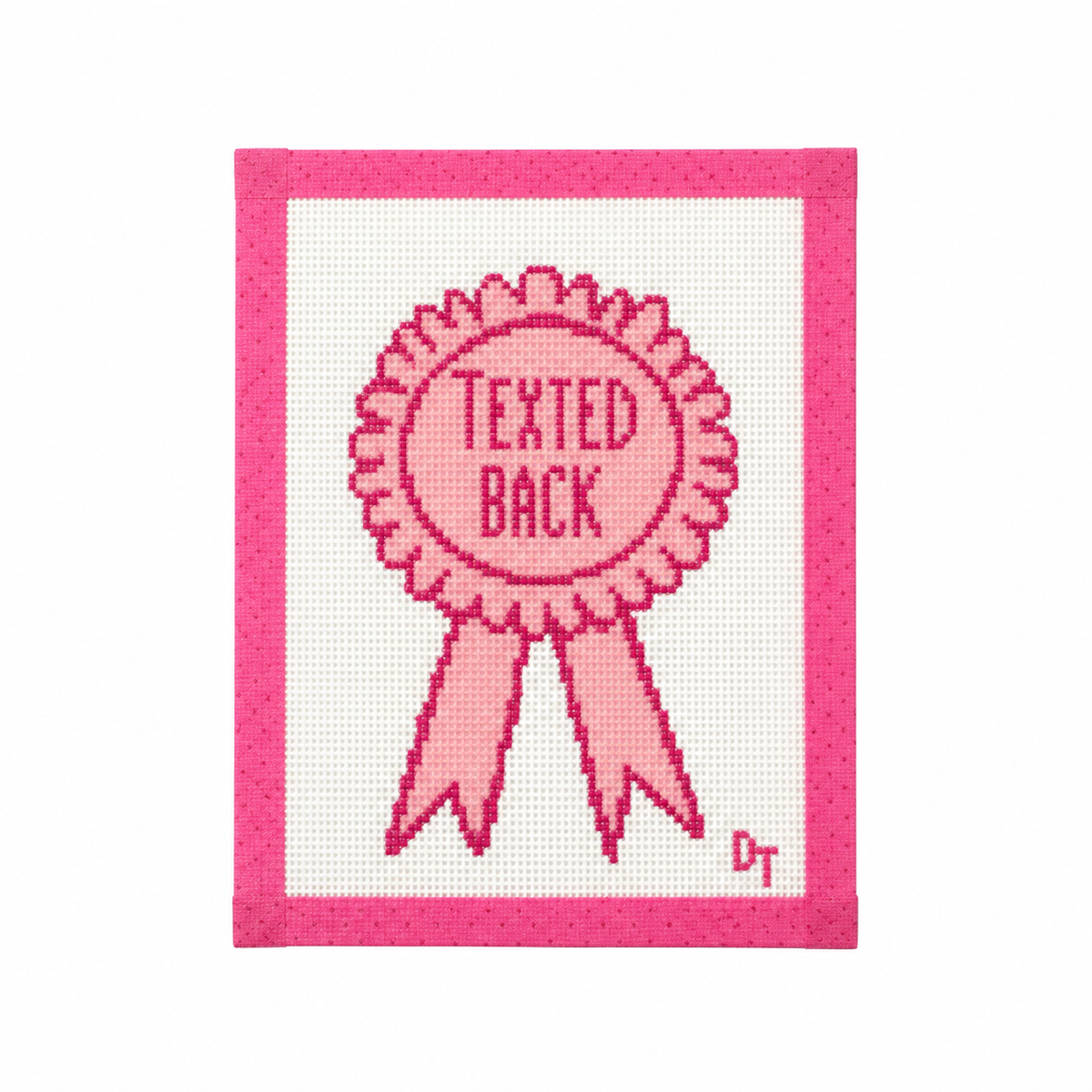 Texted Back Ribbon Needlepoint Canvas