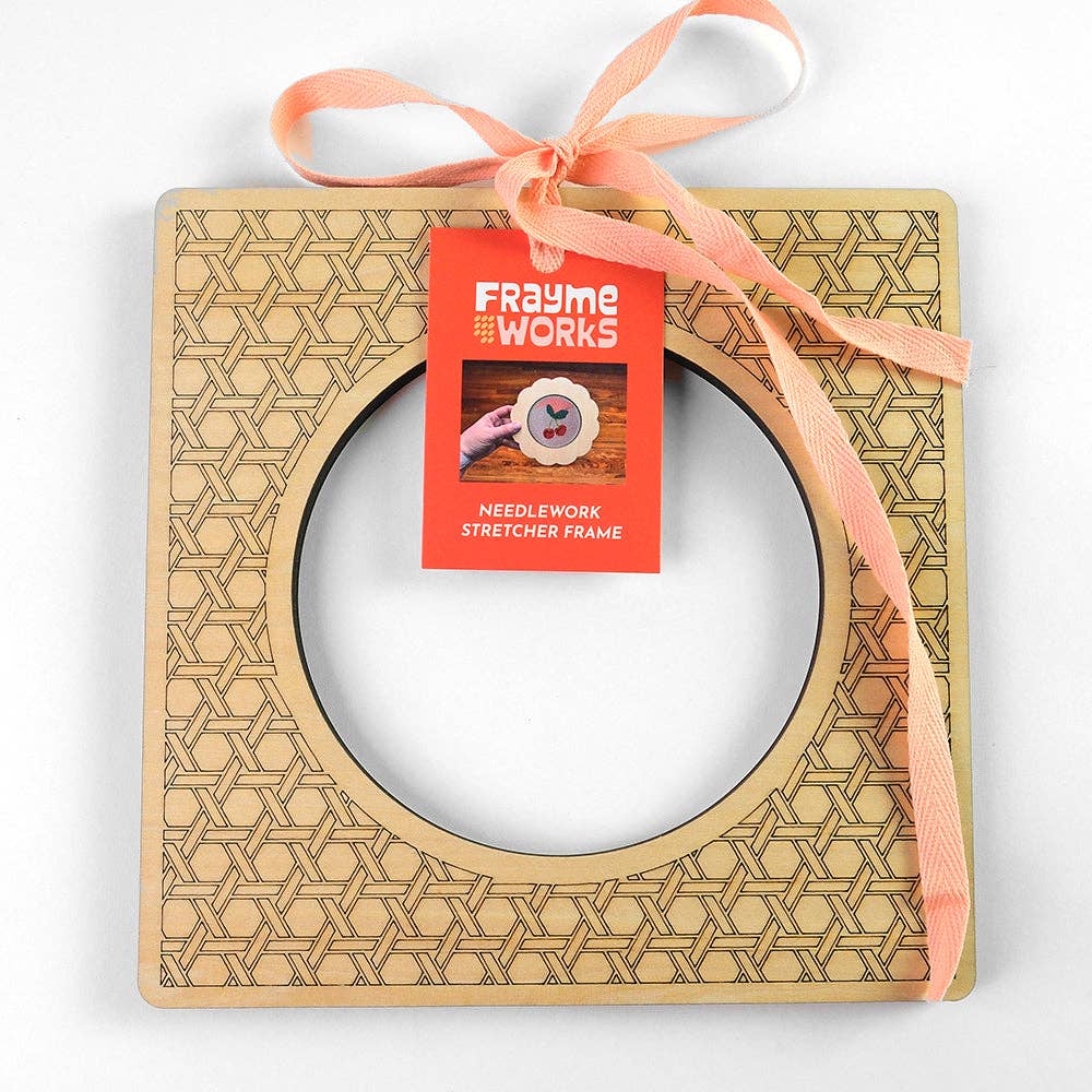 Rattan Square Needlepoint Stretcher Frame