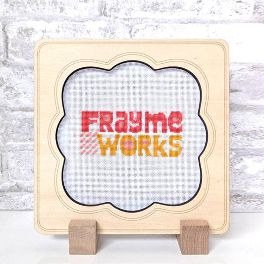 Fancy Square 7" x 7" Needlepoint Stretcher Frame